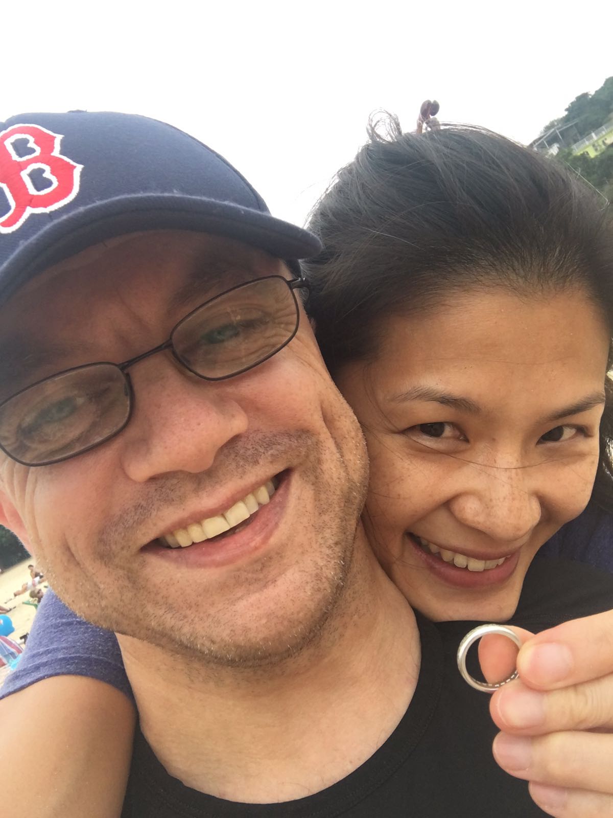 Ring lost on a Hong Kong beach. Happy recovery!